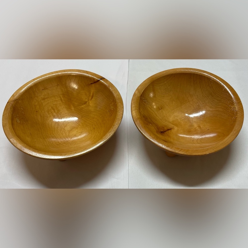 Set of Two Wooden Bowls